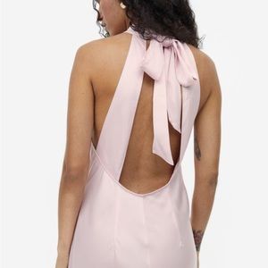 Brand New open back satin dress